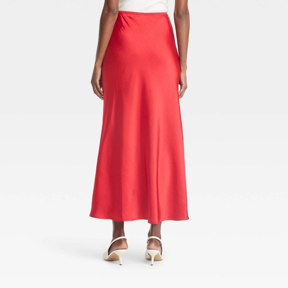 Womens Maxi Slip Skirt - A New Day Red L Product Image