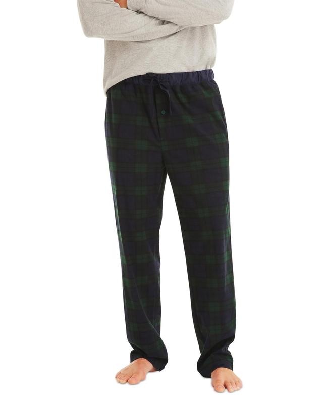 Nautica Mens Classic-Fit Plaid Fleece Pajama Pants Product Image