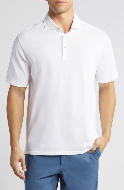 johnnie-O Shoreline Polo (White) Men's Clothing Product Image