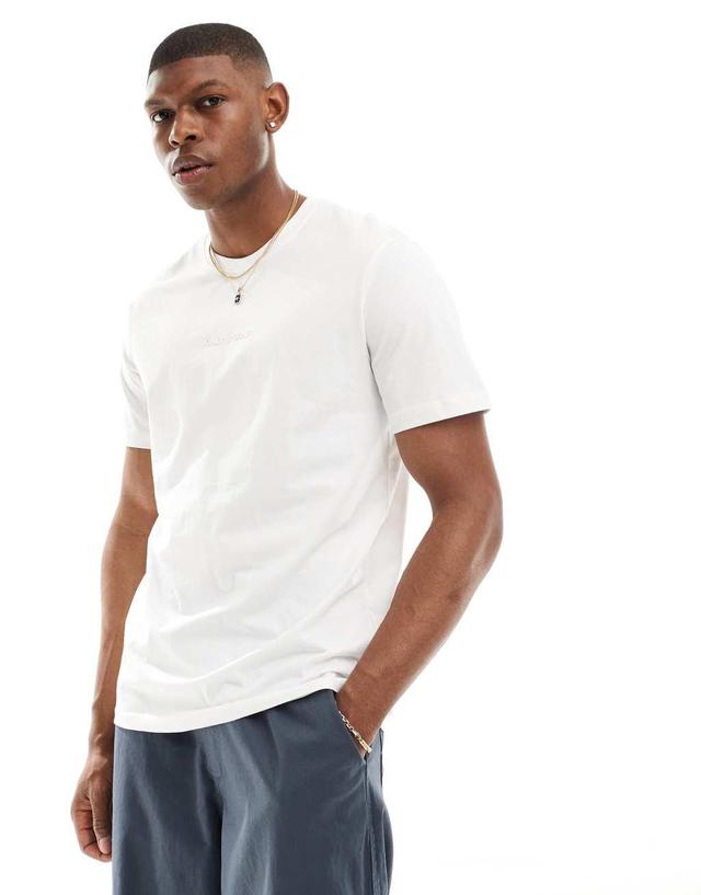 ONLY & SONS regular T-shirt with tonal logo in white Product Image