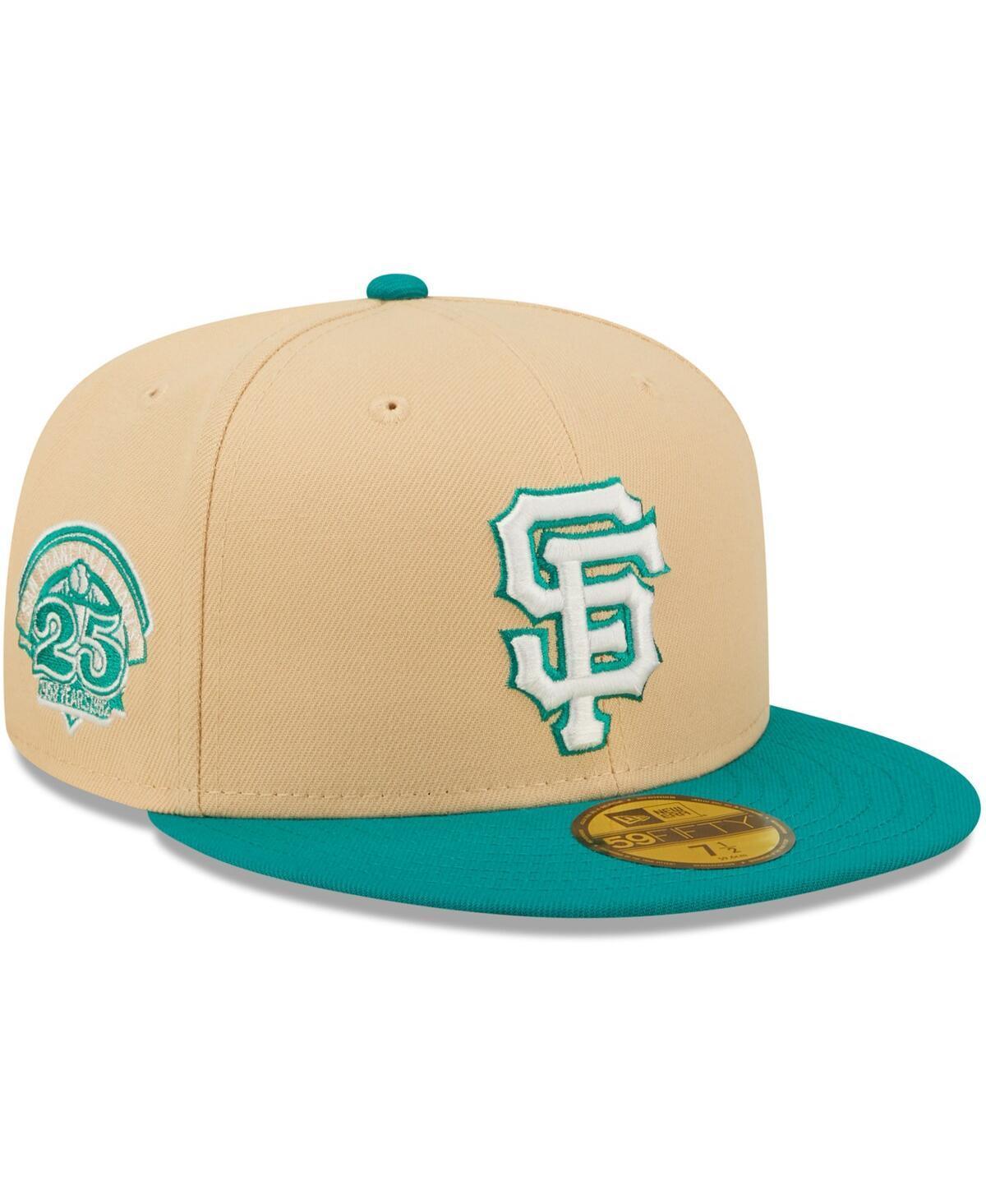 Mens New Era Natural/Teal San Francisco Giants Mango Forest 59FIFTY fitted hat Product Image