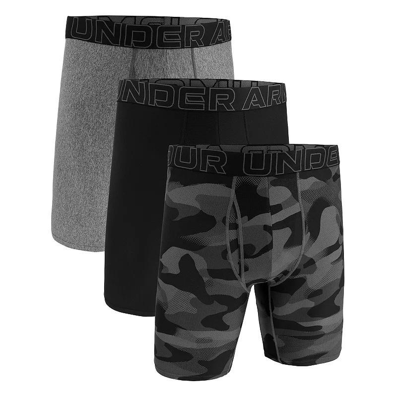 Mens Under Armour 3-pack Performance Tech Fashion 9-in. Long Leg Boxer Briefs Product Image