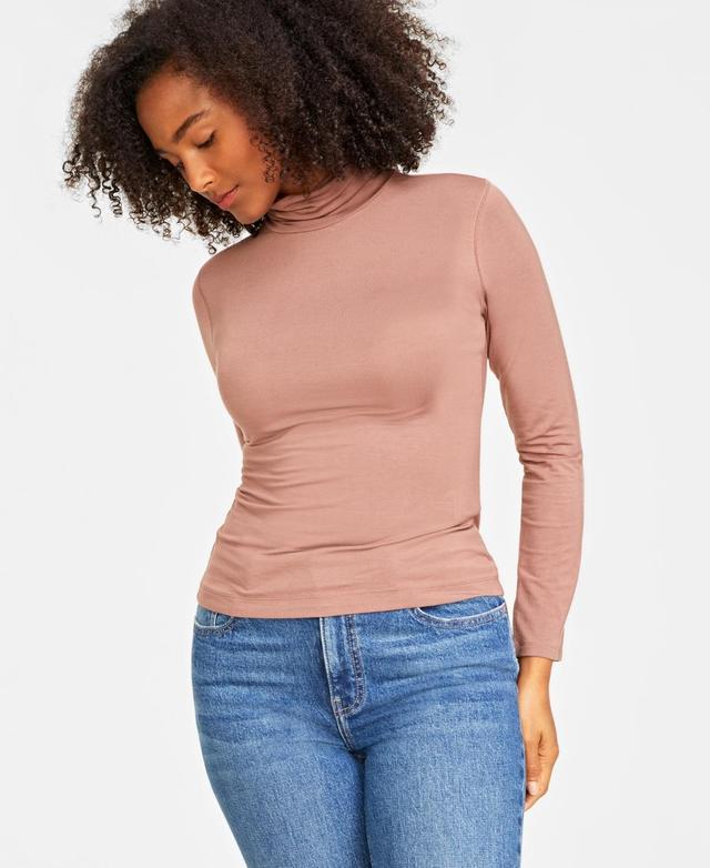 On 34th Womens Modal Long Sleeve Turtleneck, Created for Macys Product Image