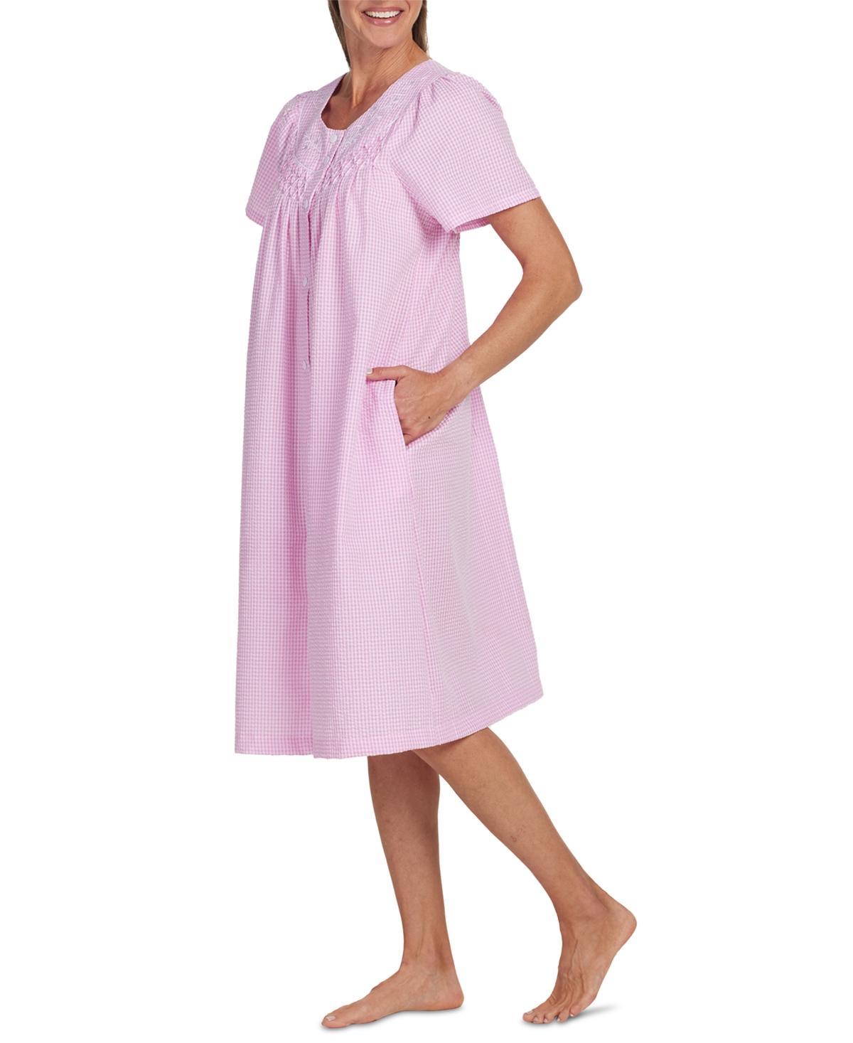 Miss Elaine Womens Embroidered Short Grip Robe Product Image