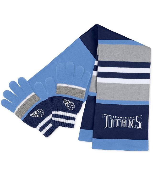 Womens Wear by Erin Andrews Tennessee Titans Stripe Glove and Scarf Set Product Image