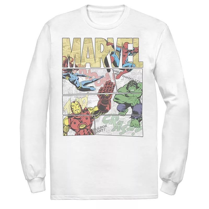 Mens Marvel Retro Avengers Comic Panel Build-Up Tee Product Image