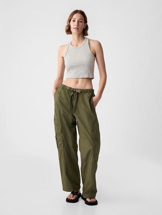 Mid Rise Cargo Parachute Pants Product Image