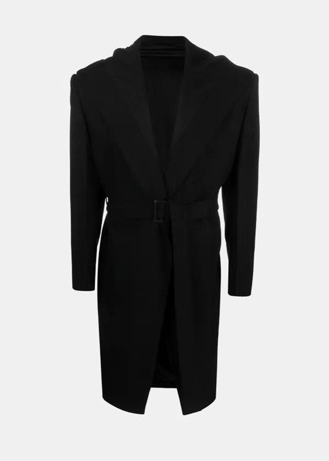 Lido Tatlin Belted Hooded Jacket In Black Product Image