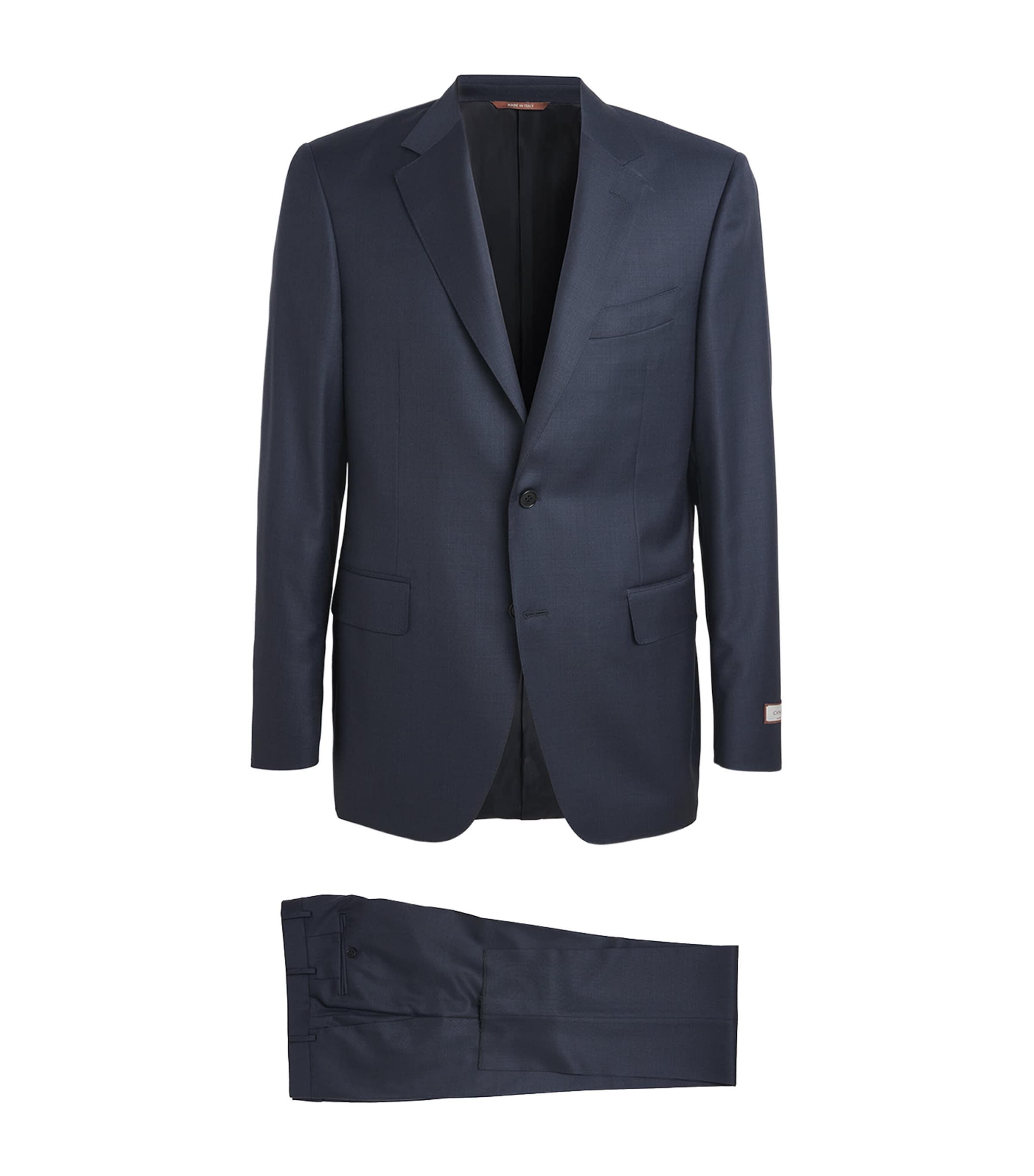 CANALI Wool 2-piece Suit In Navy Product Image