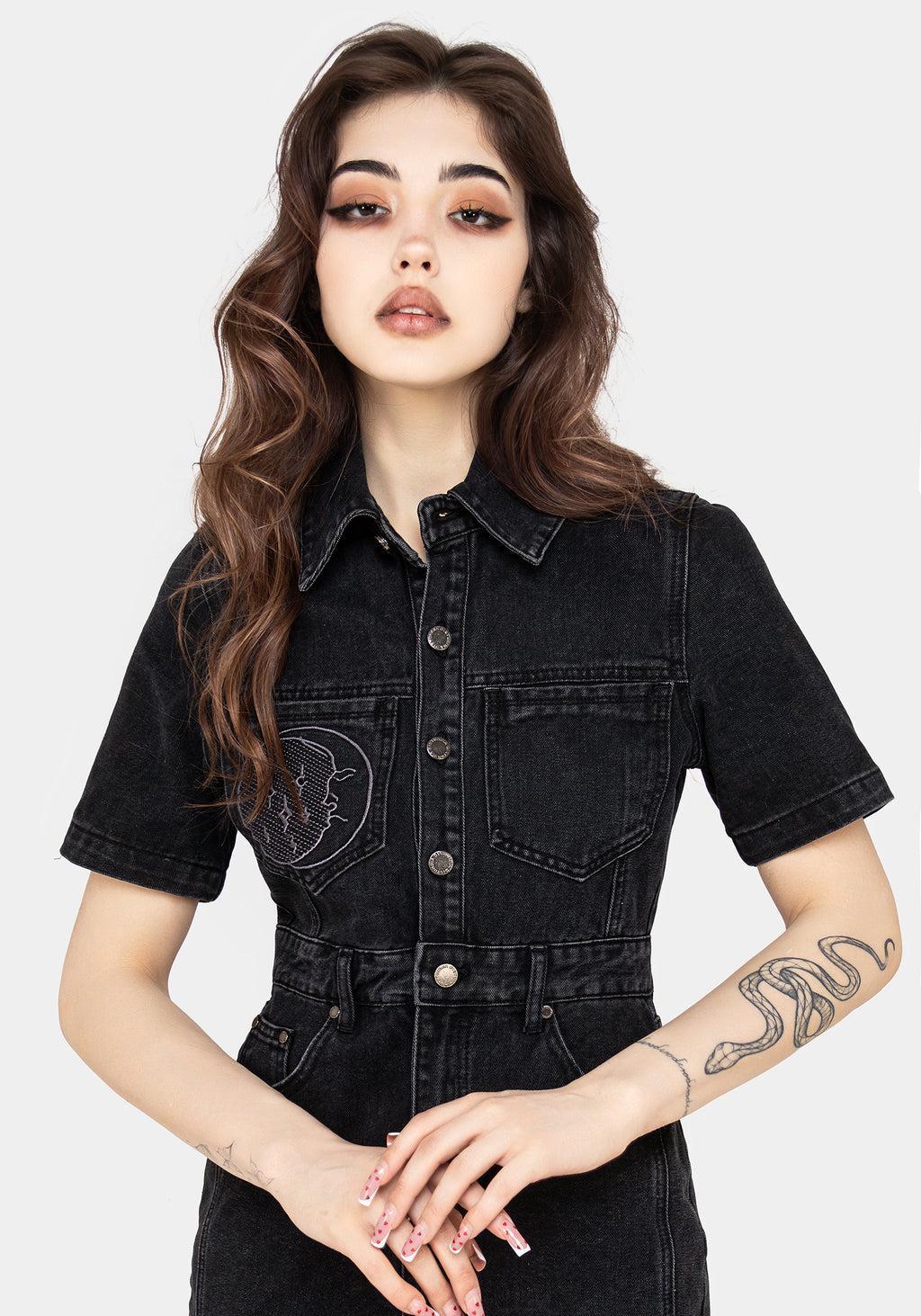 Invictus Denim Mini Shirt Dress Product Image