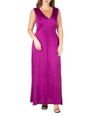 Plus Size Sleeveless Empire Waist Maxi Dress Product Image