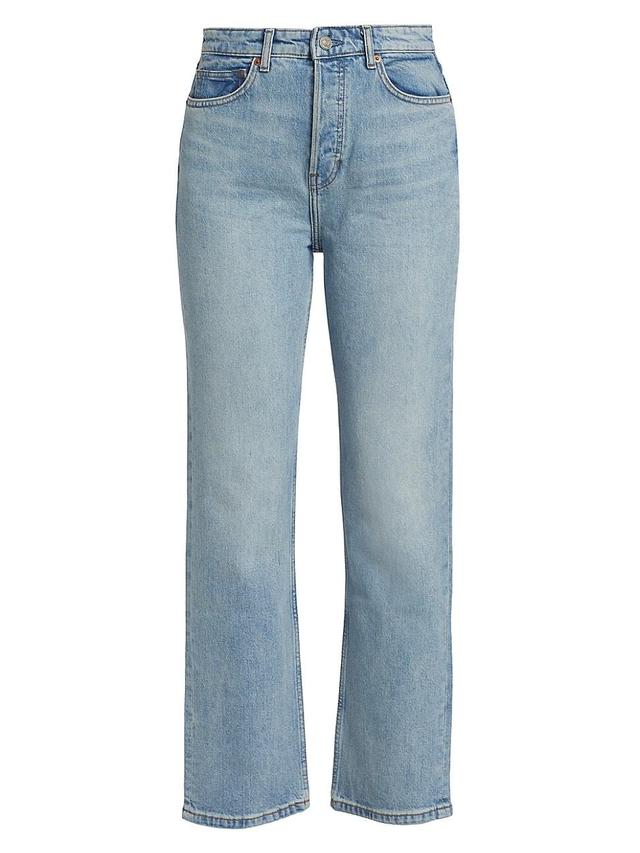 Womens Cynthia Cotton High-Rise Straight-Leg Jeans Product Image