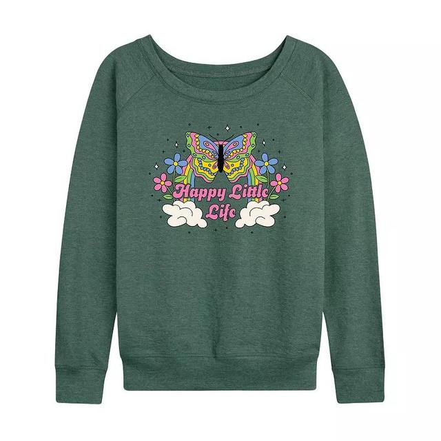 Womens Happy Little Life Lightweight French Terry Sweatshirt Product Image