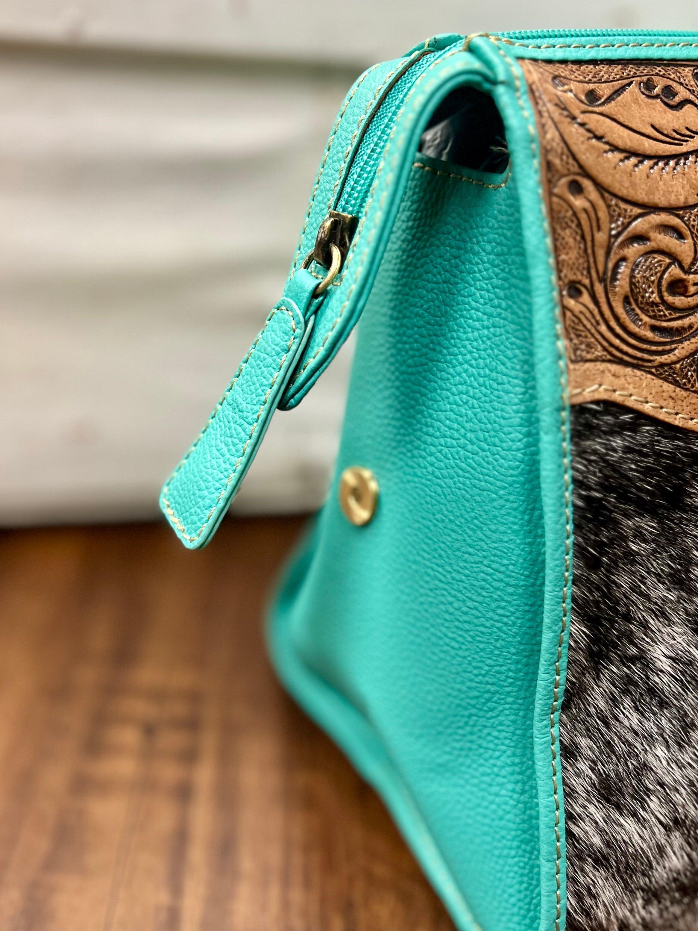 Tylersburg Hand Tooled Turquoise Handbag Product Image