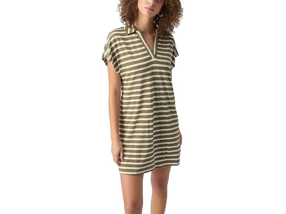 Sanctuary Johnny Collar T-shirt Dress (Light Ecru Stripe) Women's Dress Product Image