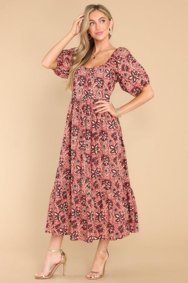 Eden Antique Brass Maxi Dress Brown Product Image