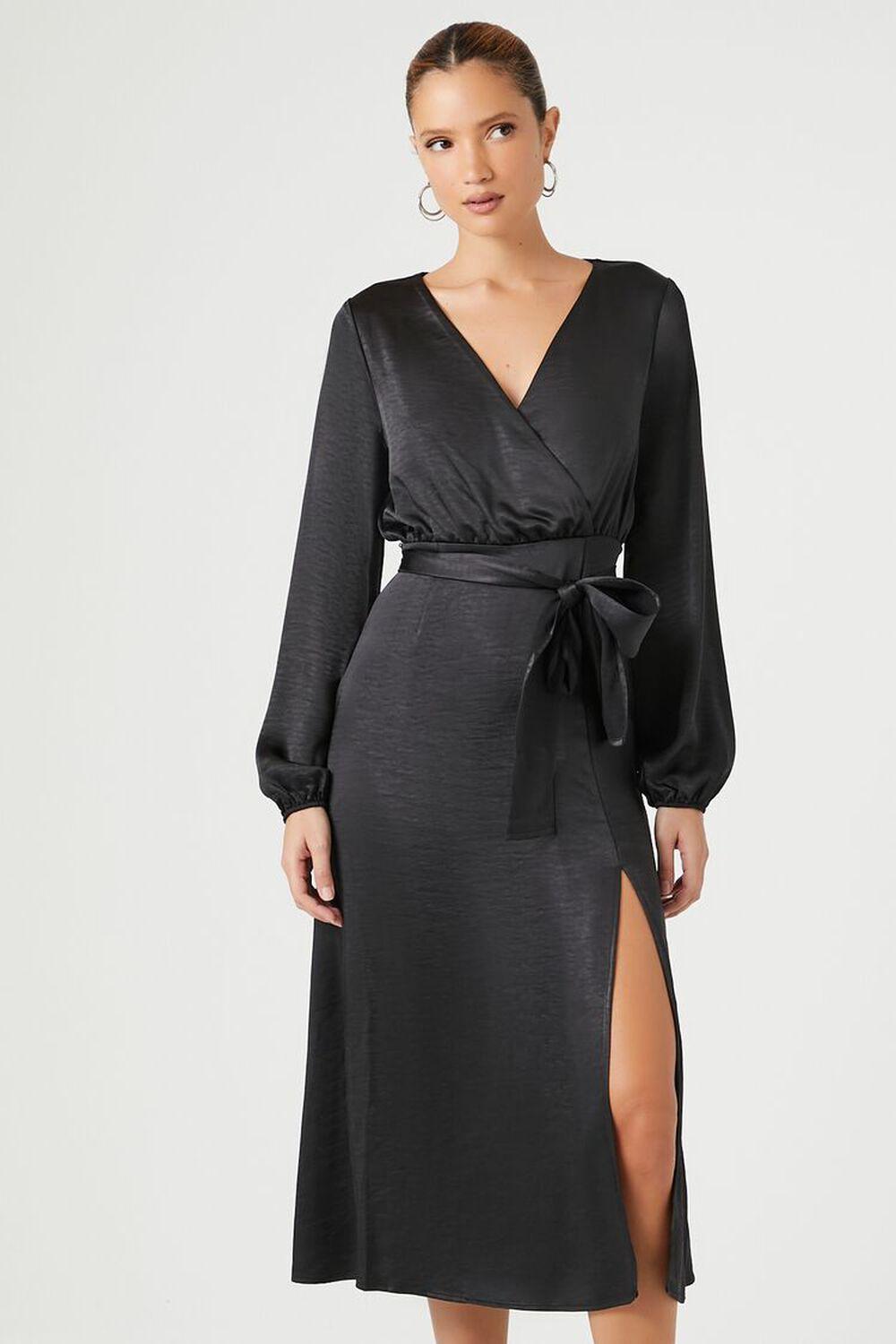 Satin Maxi Wrap Dress | Forever 21 Product Image