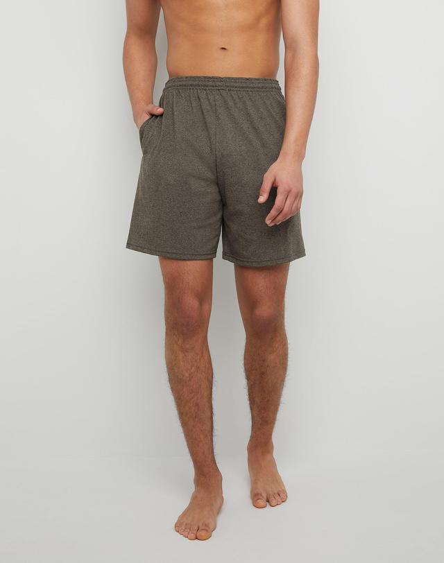 Mens Hanes ComfortSoft Jersey Pocket Shorts Grey Heather Product Image