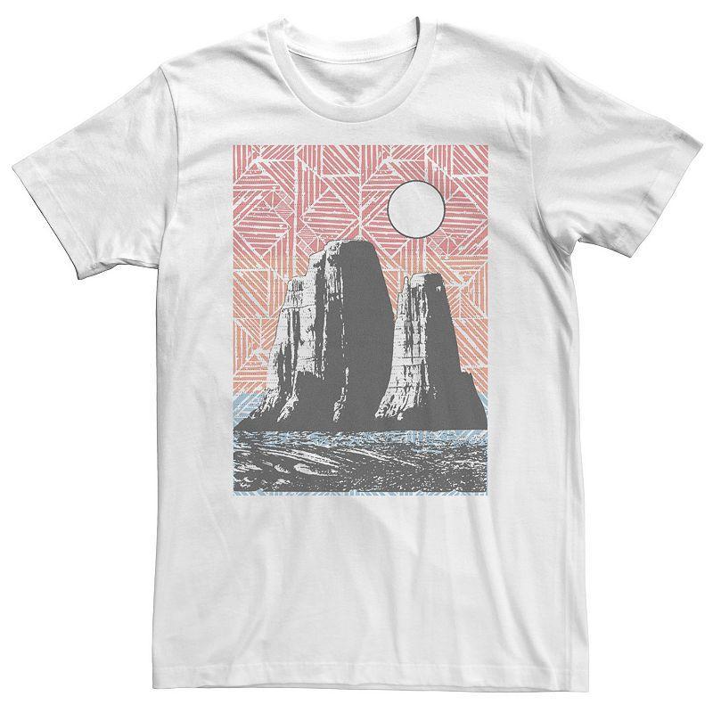 Big & Tall Mesa Mountain Geometric Background Portrait Tee, Mens Product Image