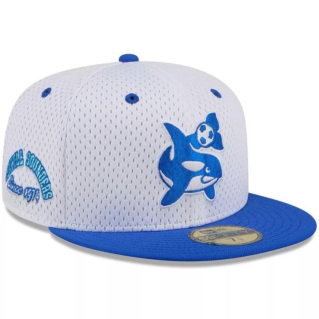 Mens New Era Seattle Sounders FC Throwback Mesh 59FIFTY Fitted Hat Product Image