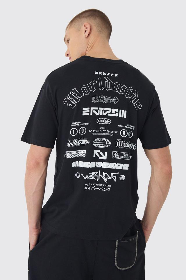 Worldwide Back Graphic T-shirt | boohooMAN USA Product Image