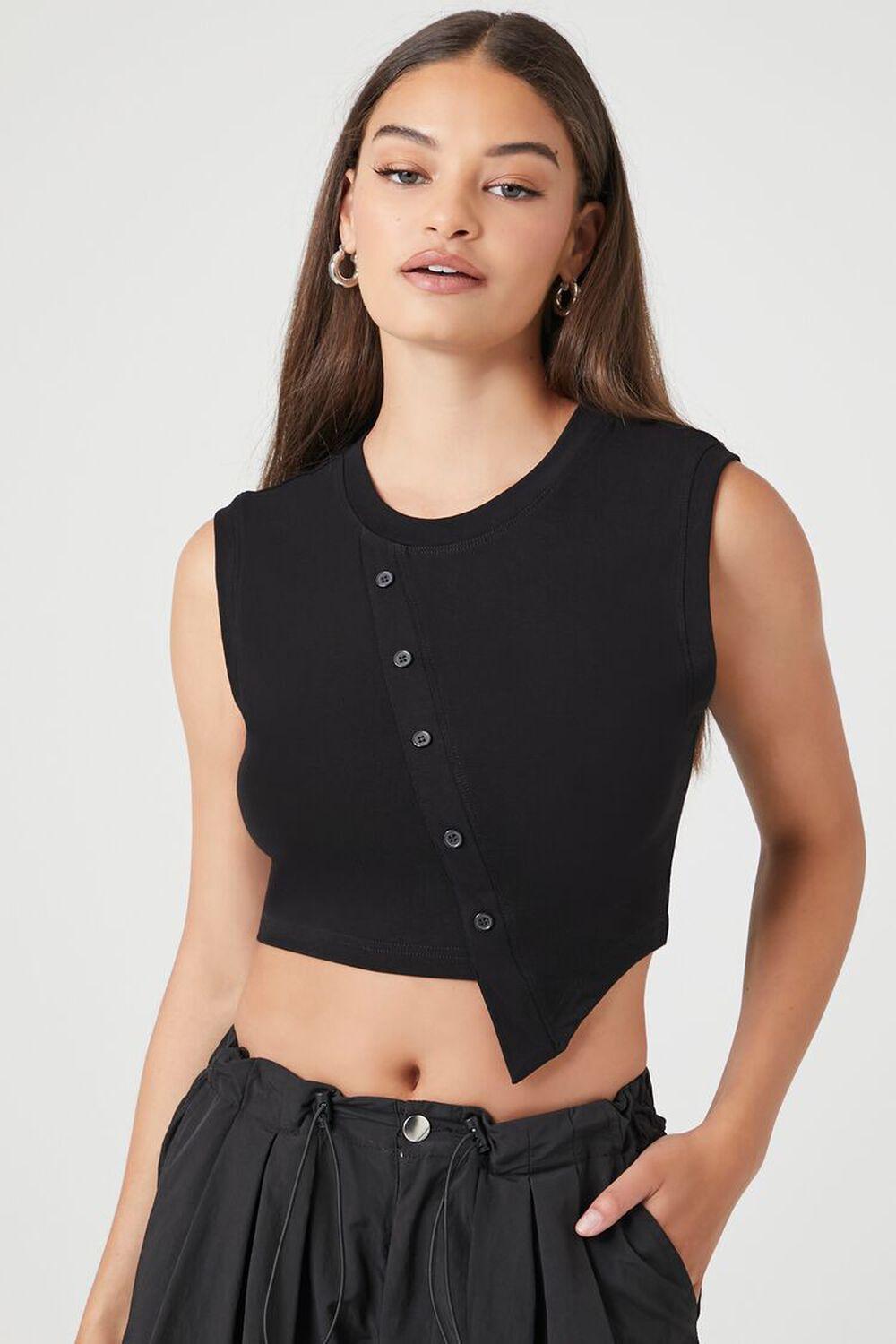 Buttoned Asymmetrical Tank Top | Forever 21 product image