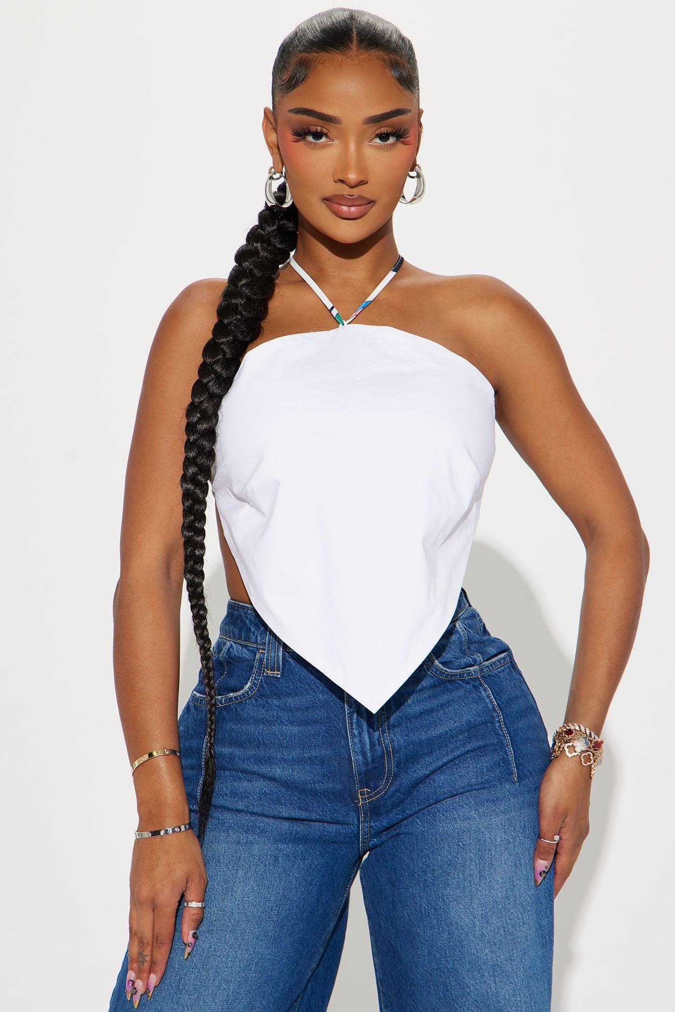 Style of The Season Halter Top - White/combo product image