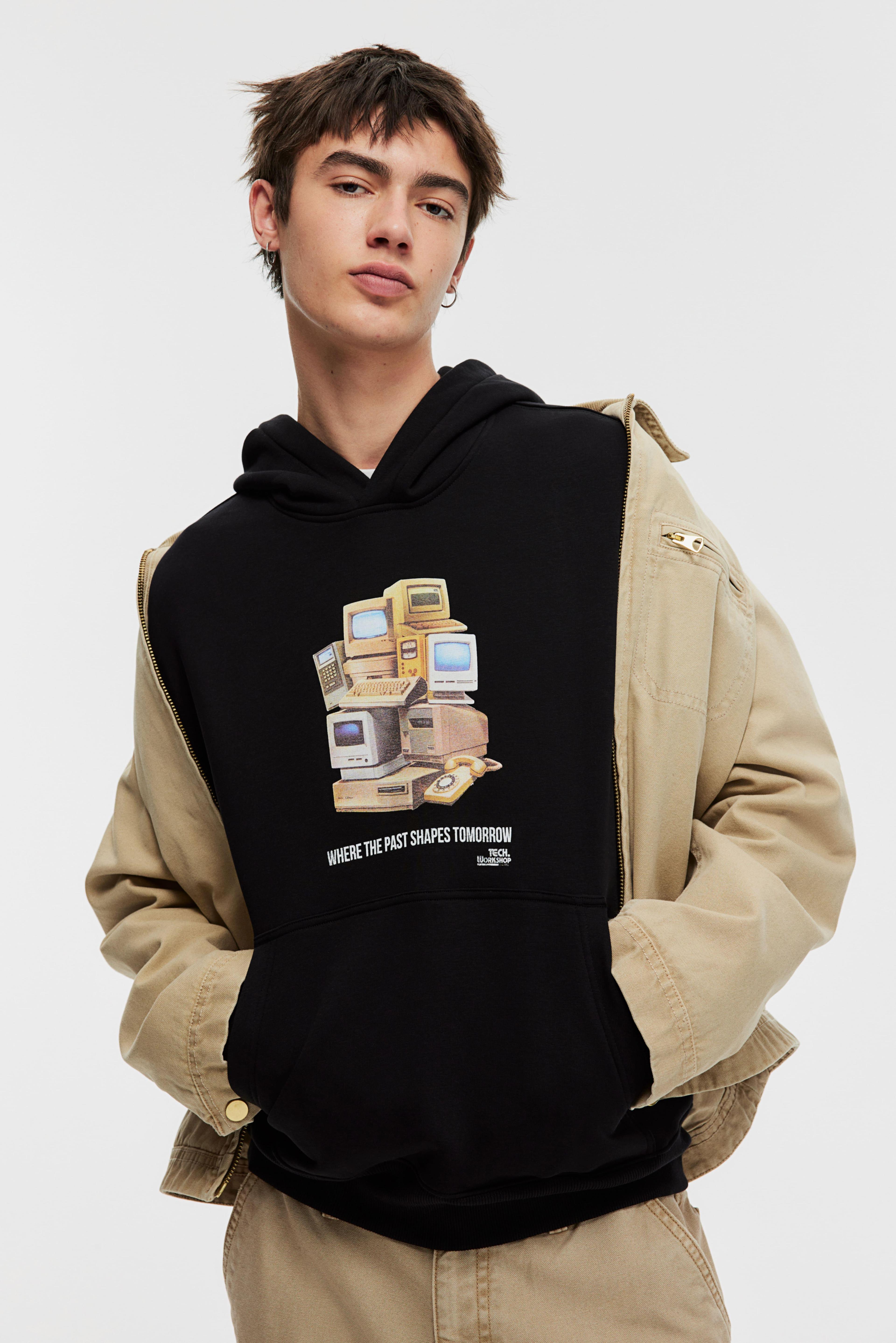 Oversized Fit Printed Hoodie Product Image