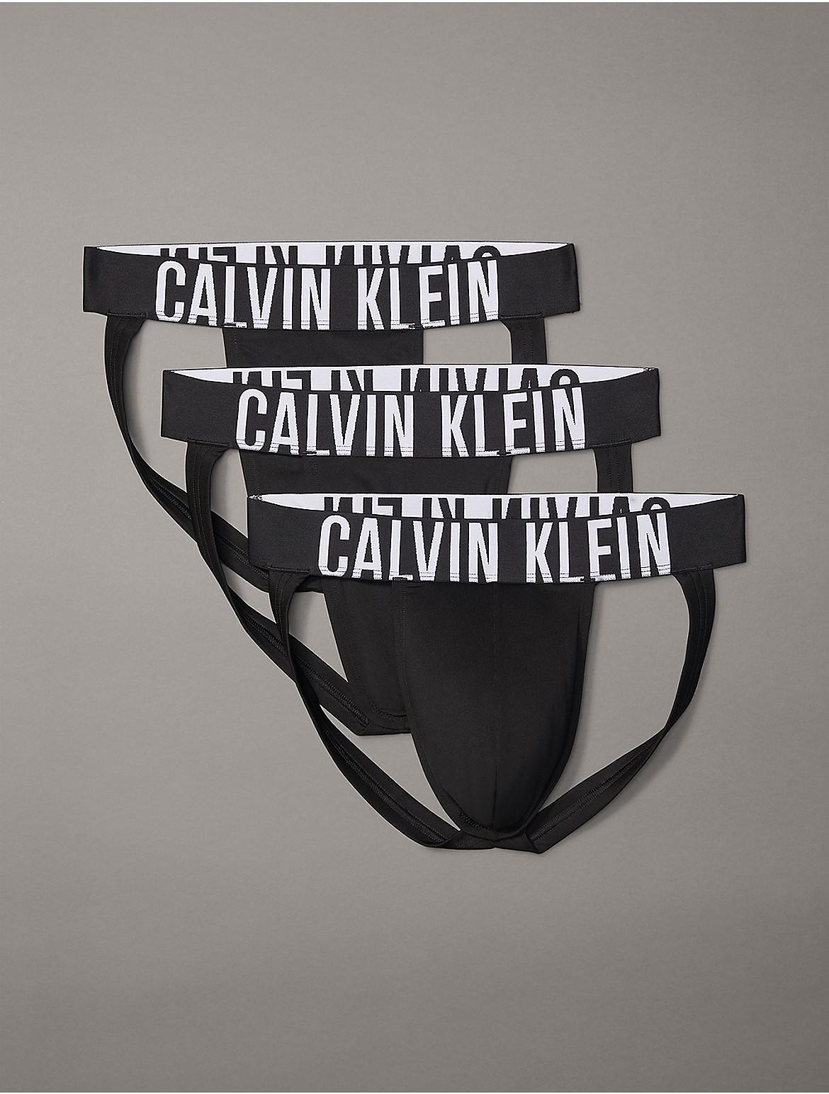 Calvin Klein Mens Intense Power Micro 3-Pack Jock Strap - Black - XL Product Image