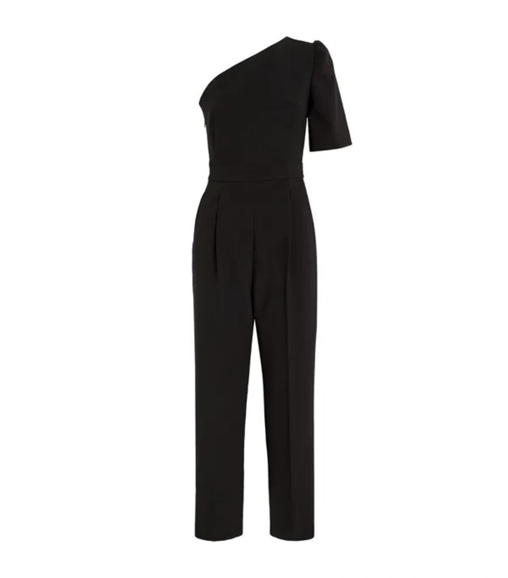 Smalto One-sleeve Jumpsuit In Black Product Image