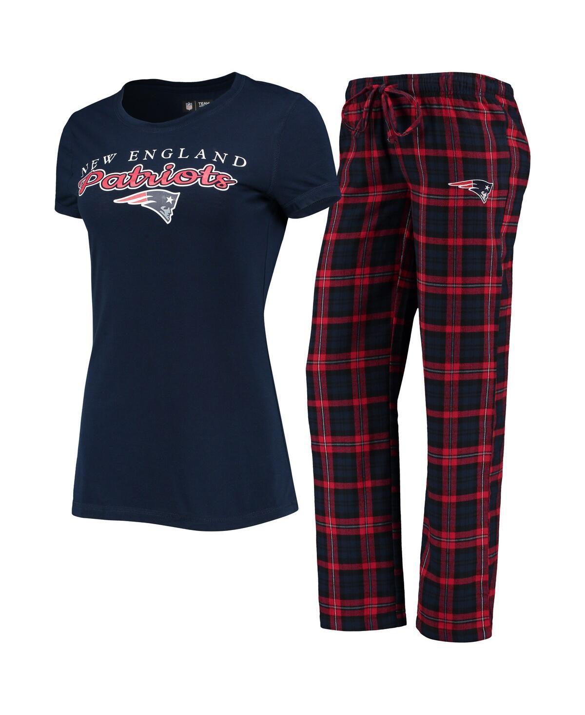 Womens Concepts Sport /Red New England Patriots Logo T-Shirt & Pants Set Blue Product Image