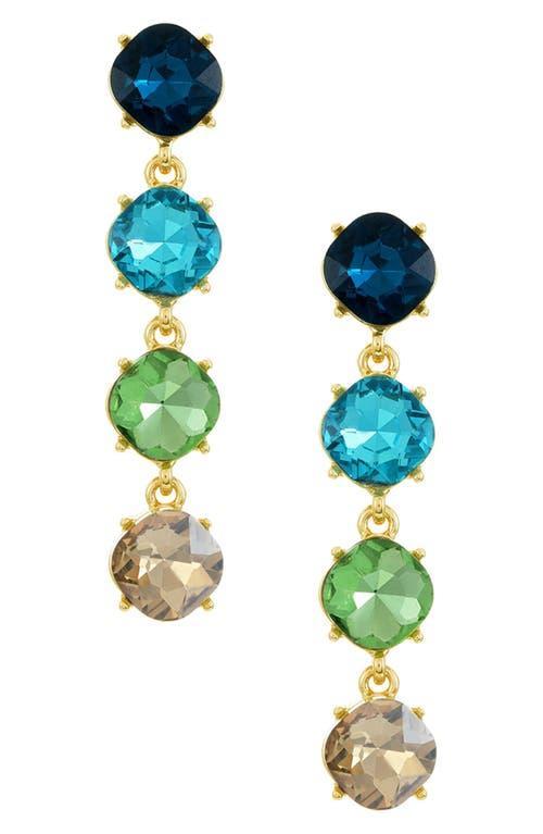 Ettika Four the Money Crystal Drop Earrings Product Image