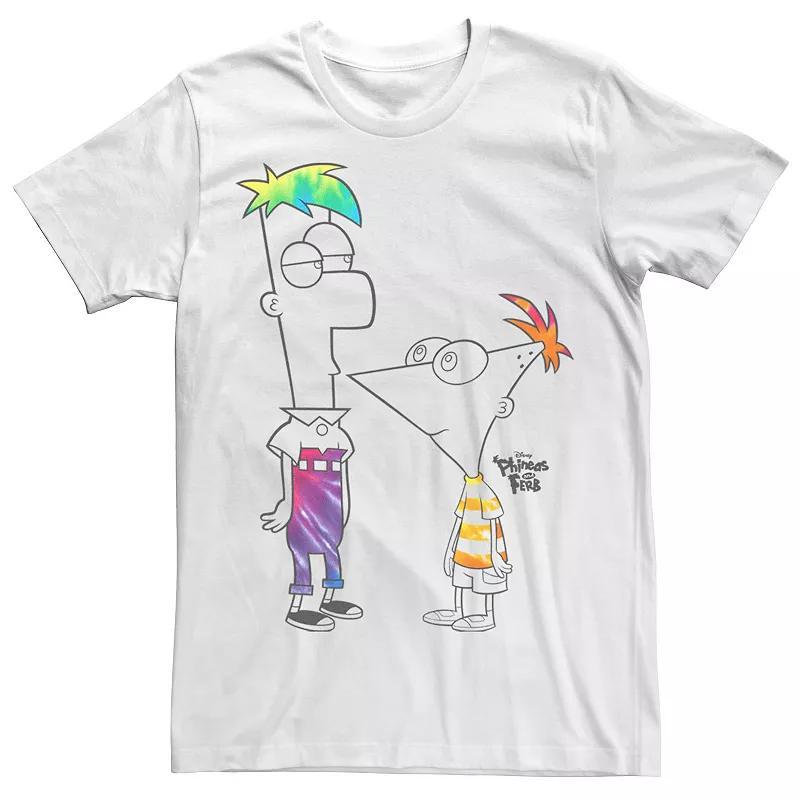 Big & Tall Disney Phineas And Ferb Boys Of Tie Dye Tee, Mens Product Image