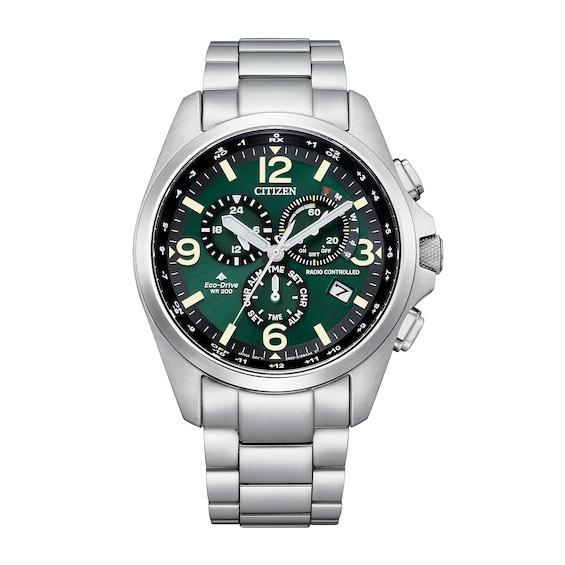 Citizen Eco-Drive Mens Chronograph Promaster Land Stainless Steel Bracelet Watch 45mm Product Image