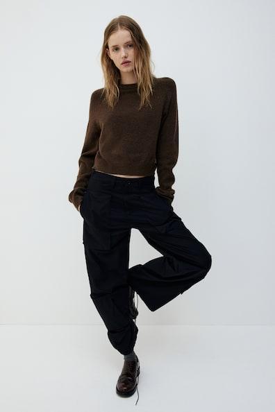 Short Fine-Knit Sweater Product Image