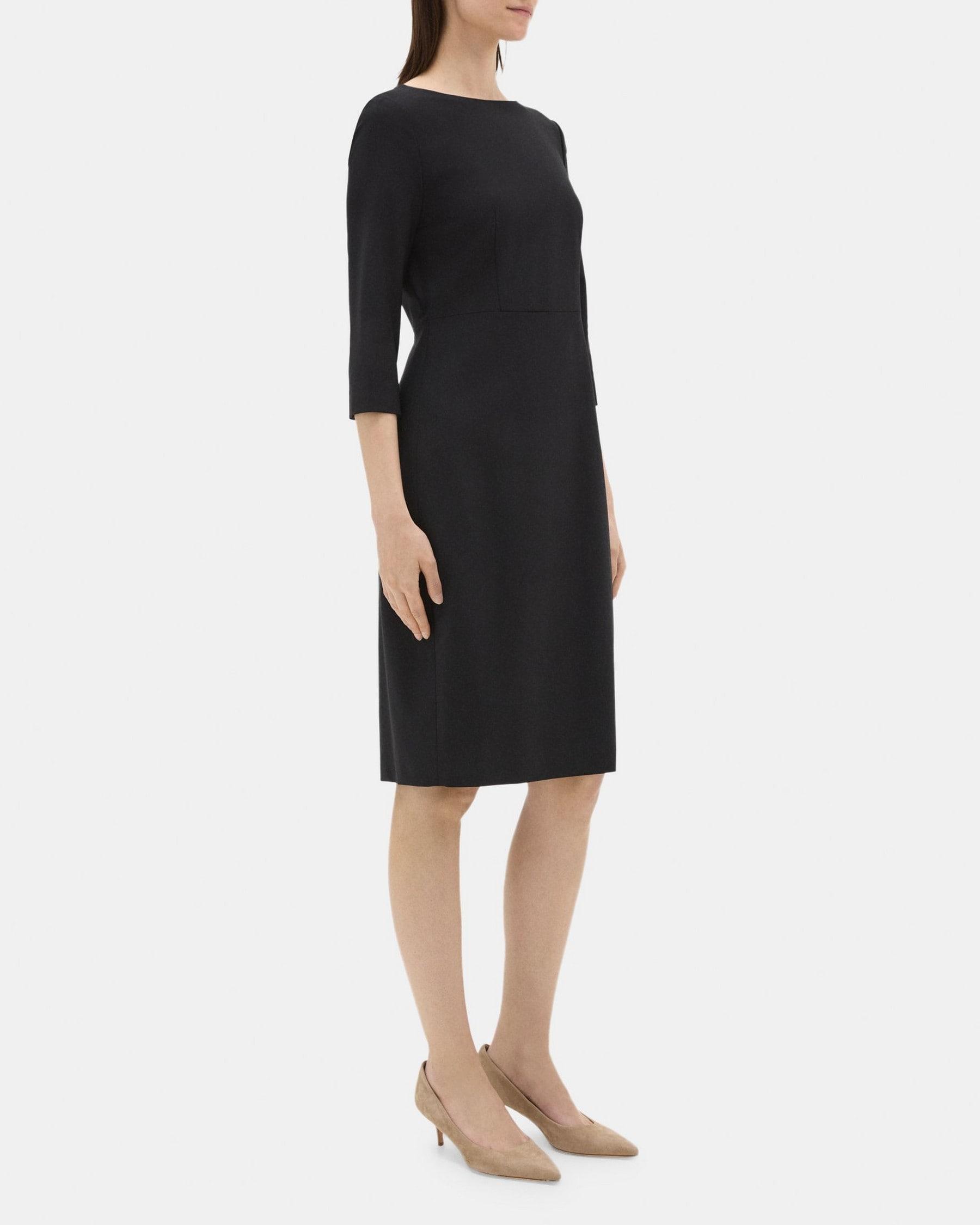 Long-Sleeve Sheath Dress In Sevona Stretch Wool Product Image