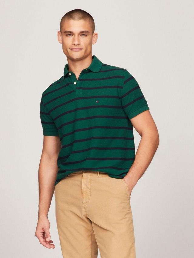 Tommy Hilfiger Men's Regular Fit Stripe Wicking Polo Product Image