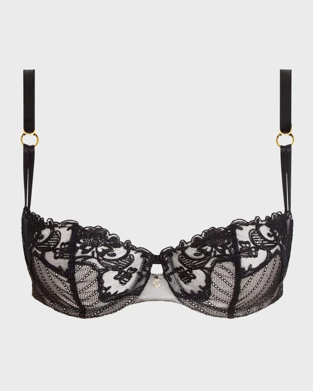 Cabaret Sauvage Embroidered Lace Demi Bra Product Image