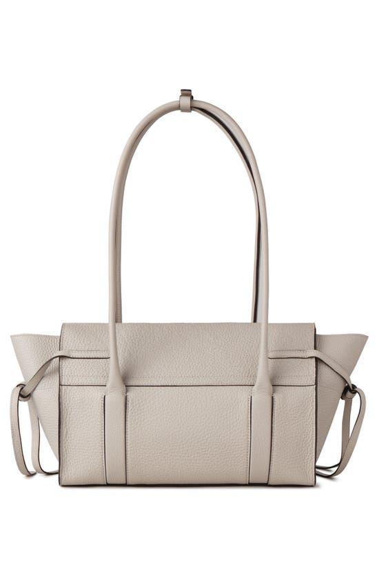 MULBERRY Small Minimal Bayswater Leather Satchel In Chalk Product Image