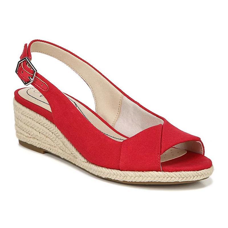 LifeStride Socialite Womens Wedge Sandals Red Product Image