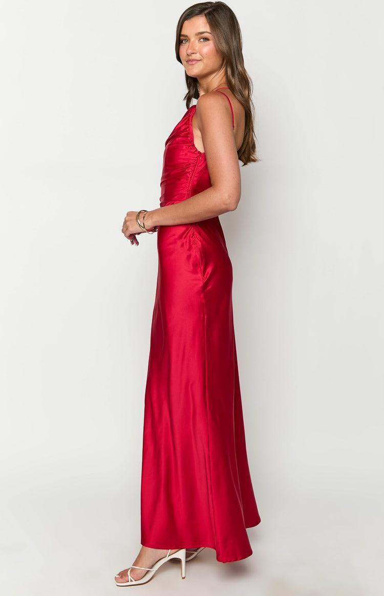 Tina Red Formal Maxi Dress Product Image