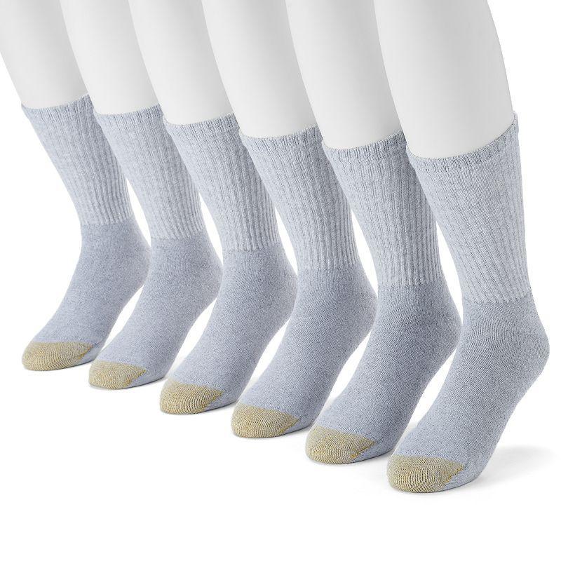 Mens 6-Pack Extended Athletic Crew Socks Product Image