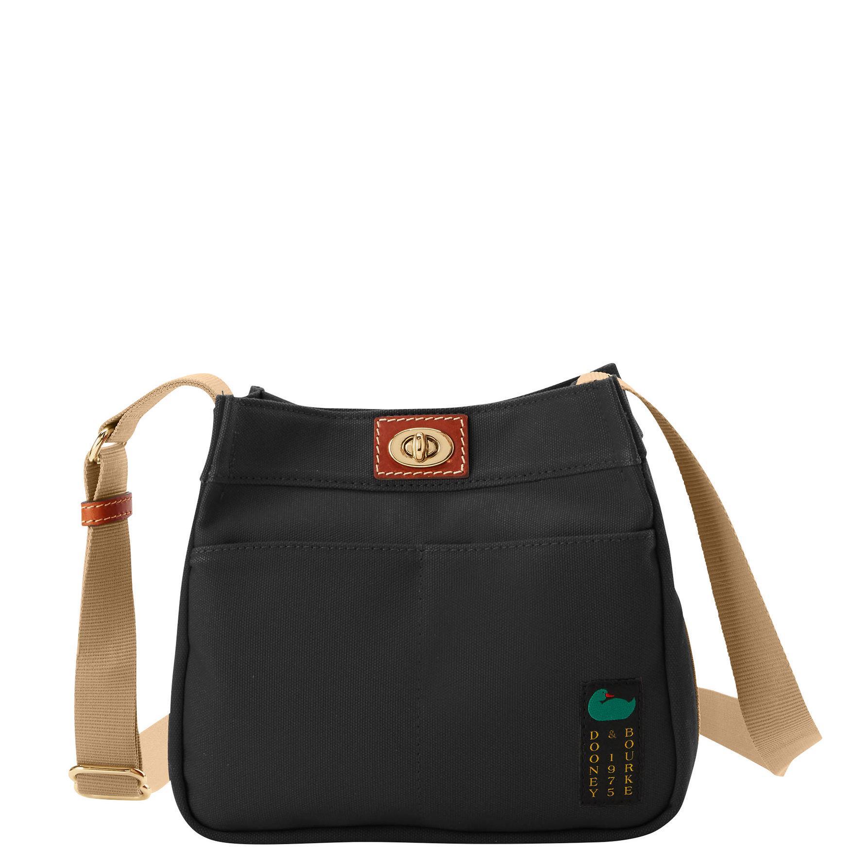 Dooney & Bourke Womens Canvas Fabric Crossbody 24 Bag in Black Product Image