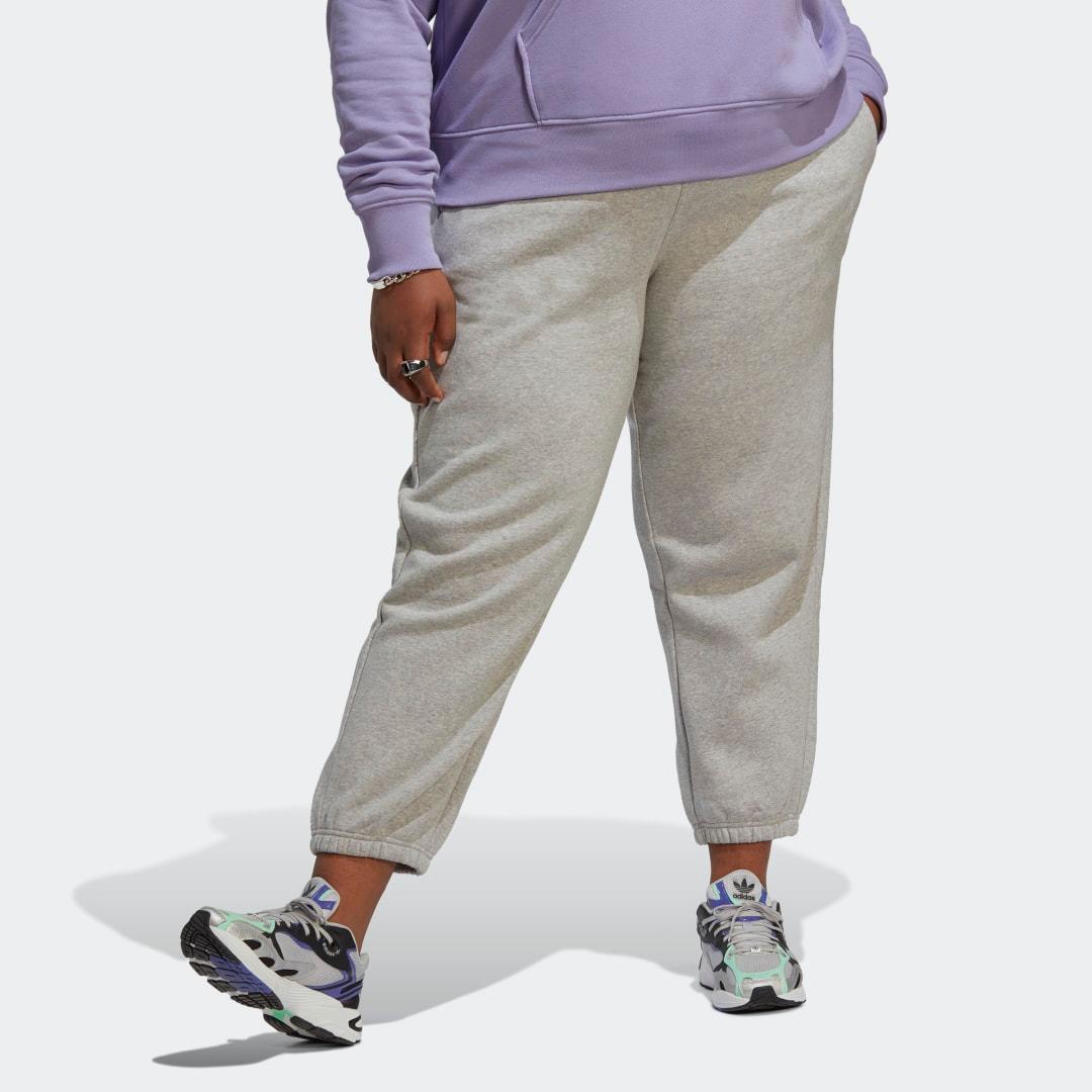 adidas Essentials Fleece Joggers (Plus Size) Medium Grey Heather 1X Womens Product Image