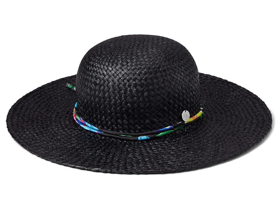 LAUREN Ralph Lauren Raffia Sun Hat with Printed Tie Baseball Caps Product Image