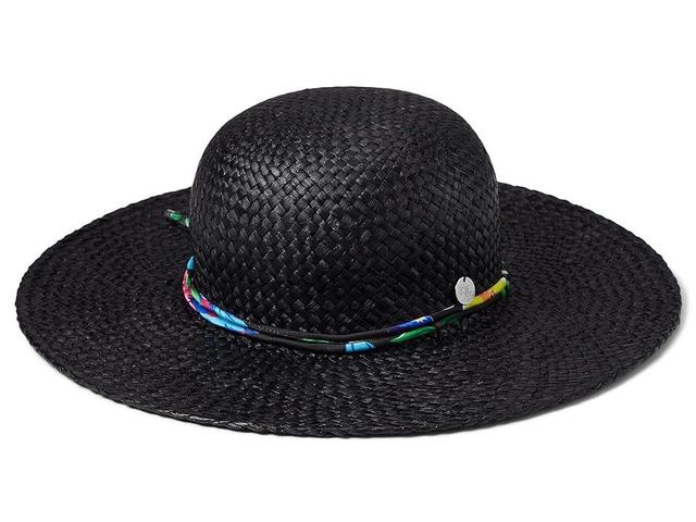 LAUREN Ralph Lauren Raffia Sun Hat with Printed Tie Baseball Caps Product Image