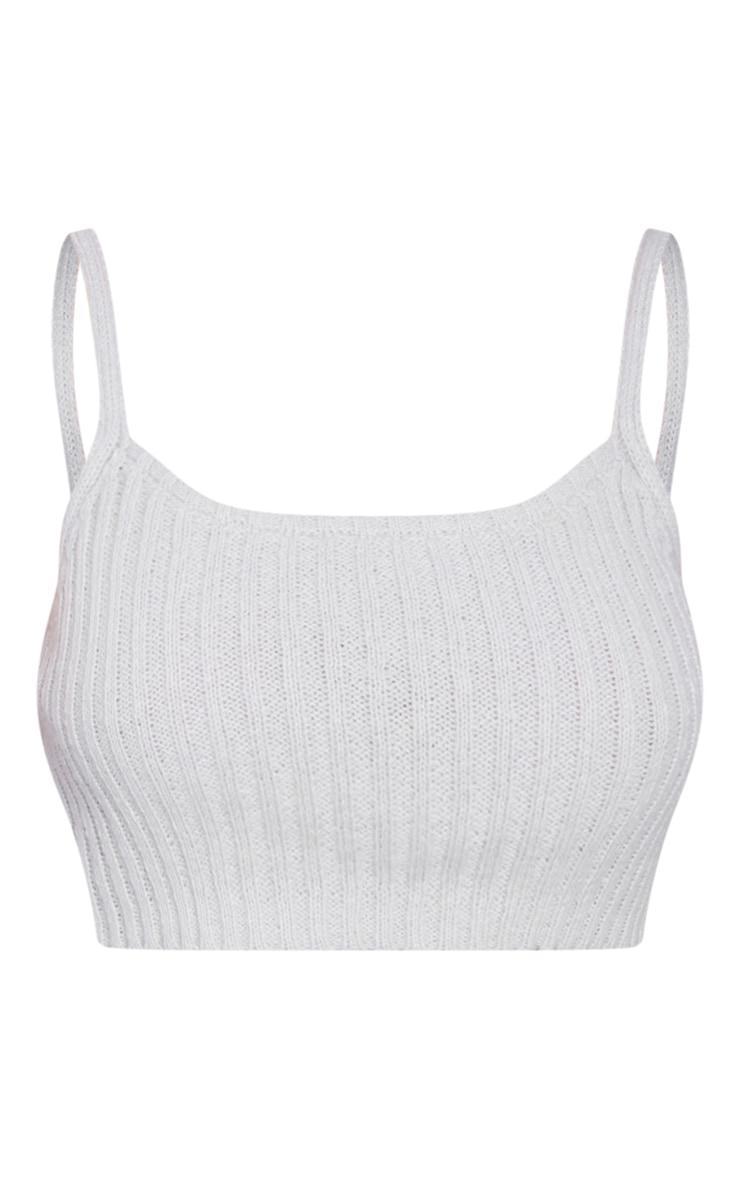 Grey Marl Knitted Bralet Product Image