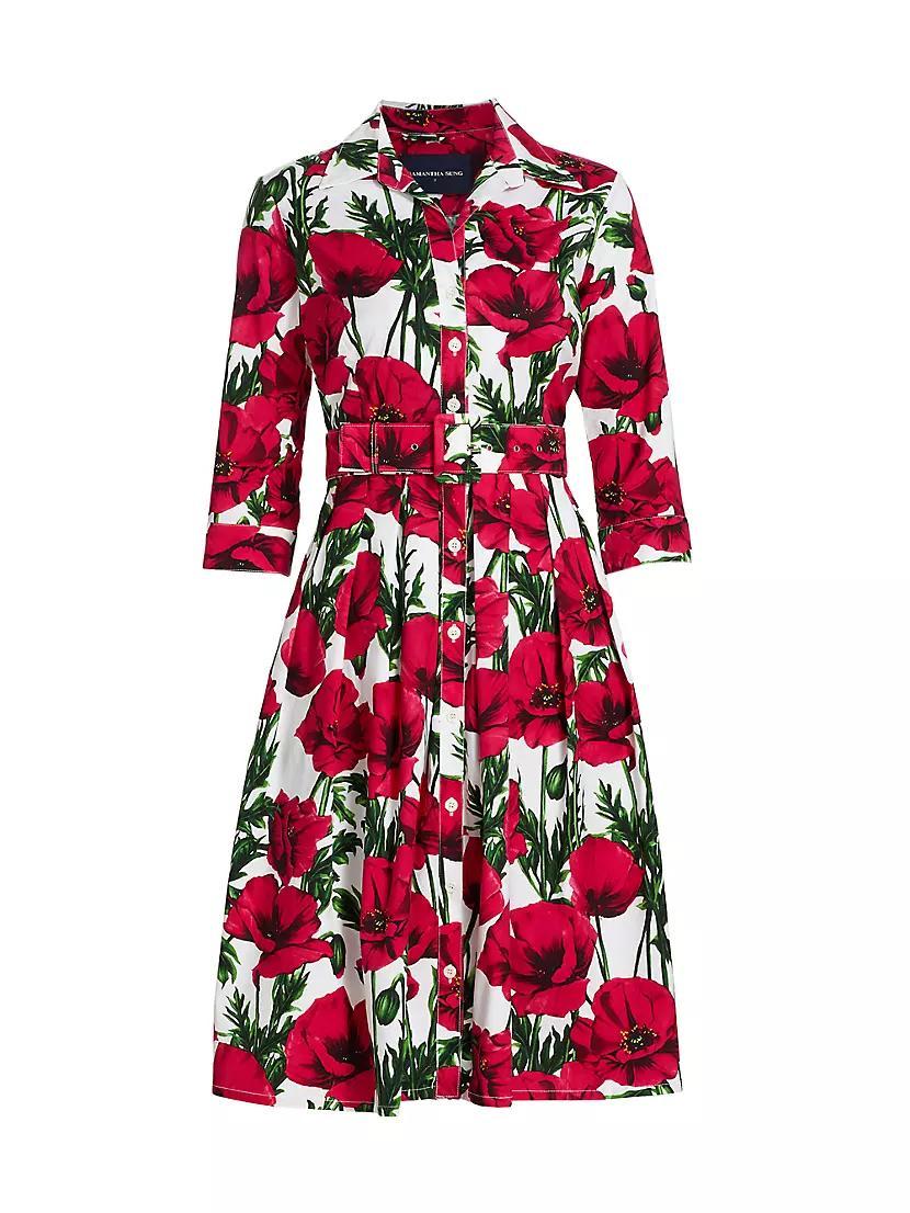 Poppy Stretch Cotton Shirtdress Product Image