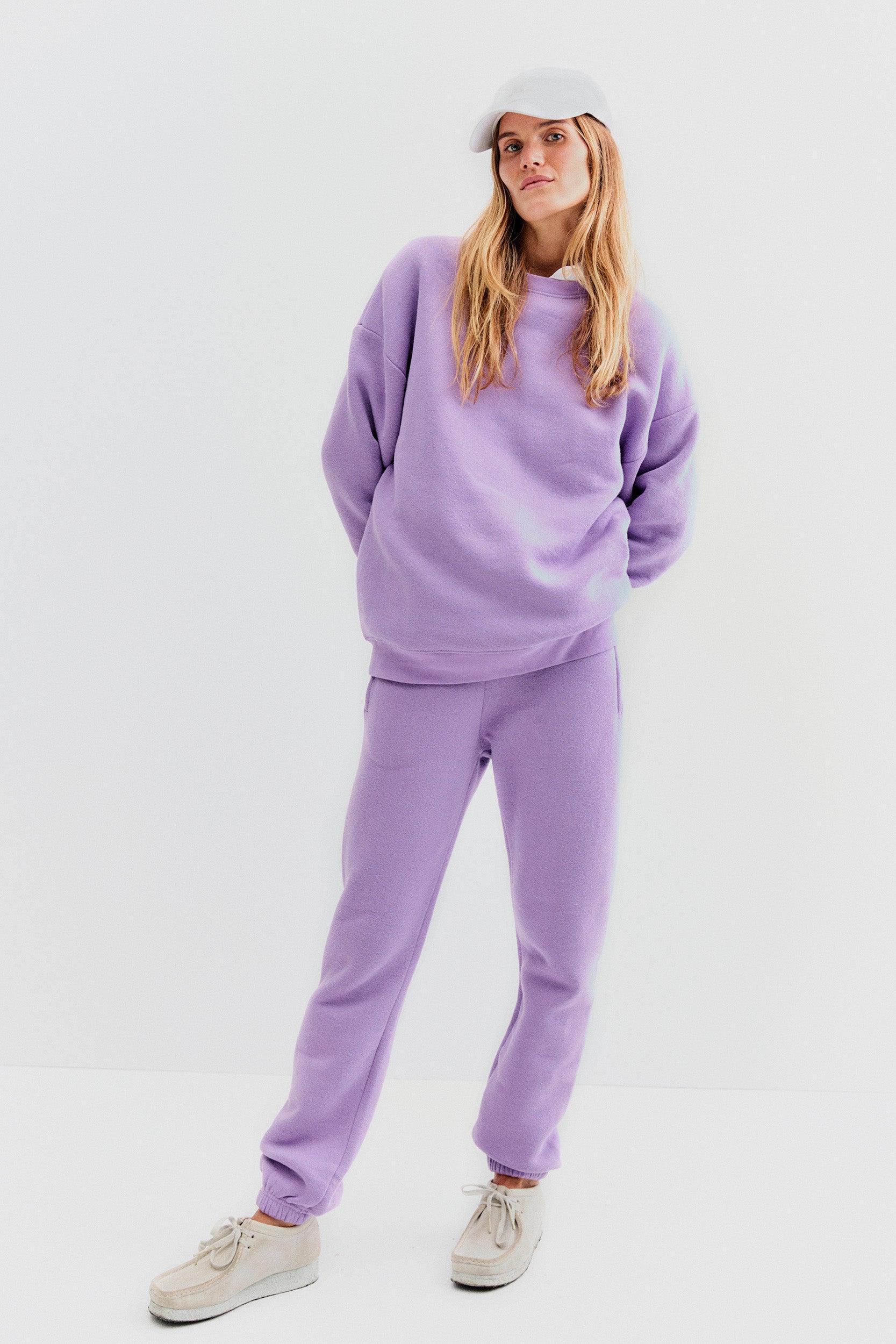 The Oversized Spongee Sweatshirt - Lilac Female Product Image