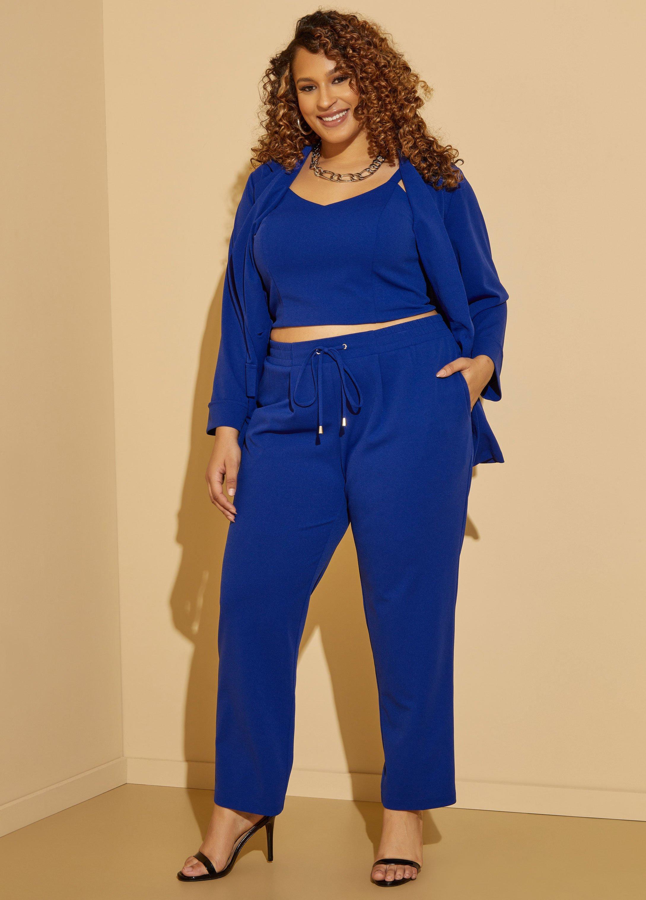 Plus Size Mid Rise Tapered Ankle Pants Ashley Stewart Product Image